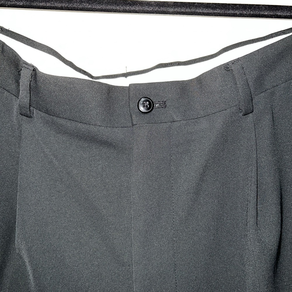 Alan Flusser Golf Men Pleated Dress Shorts Sz 40 Black Lightweight Poly Classic - Picture 3 of 11